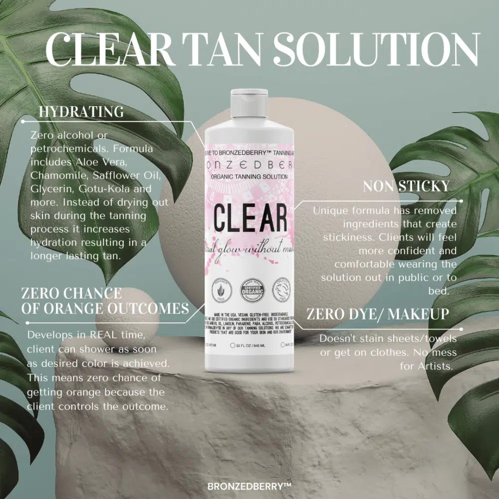 clear tanning solution benefits