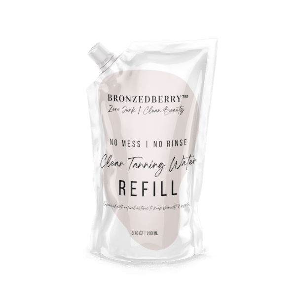 Clear Tan Solution Refill Pack Front
