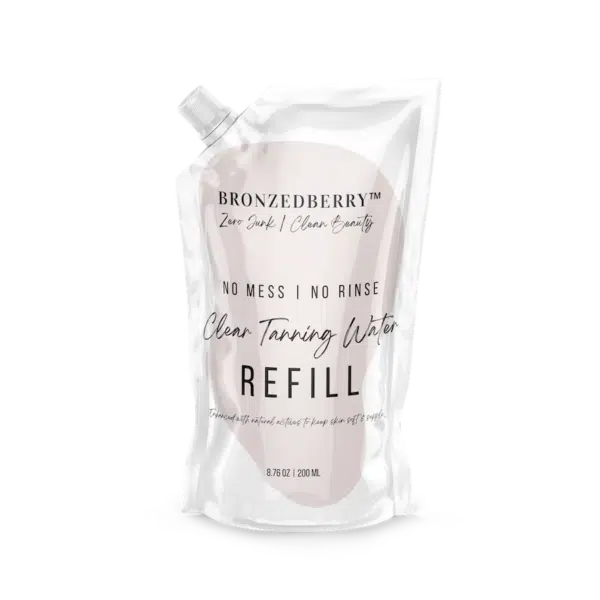 Clear Tan Solution Refill Pack Front