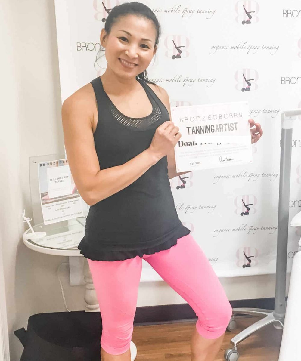 spray tan training certification example